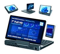 GPD MicroPC 2 Windows 11 PRO Miniordenador portátil con pantalla de 7" y resolución 1080p | Procesador Intel N300, gráficos UHD; 16GB LPDDR5, 512GB SSD; Ethernet 2,5G, USB-C, HDMI 2.1, Wi-Fi 6, BT 5.2