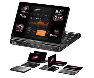 GPD Pocket 4: Miniportátil con CPU AMD Ryzen 7 8840U, GPU Radeon 780M, 16 GB de RAM LPDDR5X, 4 TB de SSD PCIe Gen4, Pantalla de 8,8 Pulgadas 2.5K 144 Hz, Wi-Fi 6E, Bluetooth 5.3