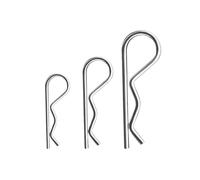 GPDNBIEU, 10-100 clips de retención pasador chaveta tipo R con resorte en forma ondulada(M2x43,20pcs)