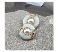 GPDNBIEU, 10 Uds. Botones de perlas lujo for ropa, accesorios costura DIY, hermosos botones decorativos for con diamantes imitación(Grün,18mm)