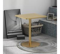 GPDNBIEU, 29" de Altura, con Base Metal, Mesa Pedestal Decorativa, Consola for la Entrada Sala Estar del Comedor(/Yellow)