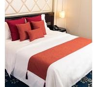 GPDNBIEU, Alfombra Sólida for Camino De Cama Hotel for Queen Size, Toalla Doble Cara for Extremo Propósito, Bufanda Liviana Y Duradera for Habitación Bodas(Orange,45 * 45cm(Pillow Case))