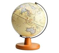 GPDNBIEU, Antiguo Led iluminado con soporte de madera, 3 tamaños, mapa del mundo educativo, marcado texto claro for niños(25cm)