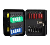 GPDNBIEU Armarios para Llaves, con Cerradura de combinación 5 Tipos Capacidad, gestión Llaves Almacenamiento automóviles inmobiliarios montado en la Pared(Black-with Label,48-Keys)