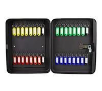 GPDNBIEU Armarios para Llaves, con Cerradura de combinación 5 Tipos Capacidad, gestión Llaves Almacenamiento automóviles inmobiliarios montado en la Pared(Black-with Label,32-Keys)