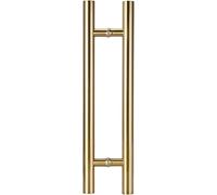 GPDNBIEU, Barra de empuje for puerta Granero Exterior, redonda, doble cara, resistente, for salida, barra manija entrada abatible con tornillos montaje(Onecolor,80cm(31 1/2")50cm)