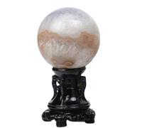 GPDNBIEU Bola de Cristal de fluorita, Adorno de Esfera Bola Cristal ágata Blanca con Soporte for coleccionar, Regalo curativo, decoración Rocas y minerales(Diameter 2.8")