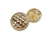 GPDNBIEU Botones metálicos para Abrigos, 20 Piezas, Moda for Ropa, cárdigans, Abrigos, proyectos de Manualidades(Light Gold,23 mm)