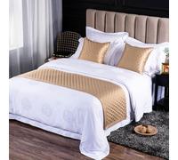 GPDNBIEU, Camino de Cama King, Forro algodón rombal Gris, Bufandas for Corredor, Bufanda Decorativa for, Corredores Suaves for Dormitorio, Hotel, Boda(Brown,50 * 50cm(with Core))