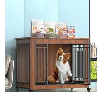 GPDNBIEU, Casa for Mascotas for Perros de Estilo Familiar Pesado, casa for, estación televisión, Jaula for for Muebles Interior, for for Metal