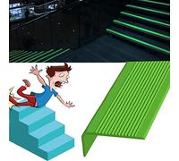 GPDNBIEU, Cinta Protectora de Borde Escalera Vinilo, el Brillo del la es un Accesorio, Usuario Debe Pegar, Ancho 3x7 cm(Green,L 200in/5.08m)