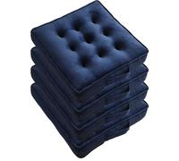 GPDNBIEU, Cojín Grueso for El Piso, Tela De Lana Cristal, Cómoda, Suave Y Antideslizante, Almohadillas for Sillas for Asientos En for Suministros for Hogar Aula,Color:Gris(Dark Blue,50x50cm(4pcs))