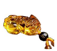 GPDNBIEU, Colgante de jade y citrino natural, colgante Pixiu for hombres mujeres, collar amuleto cristal amarillo que trae riqueza