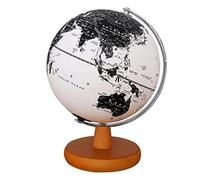 GPDNBIEU, con base de metal cromado, soporte, globo LED iluminado, mundo inteligente, educativo, marcado texto claro