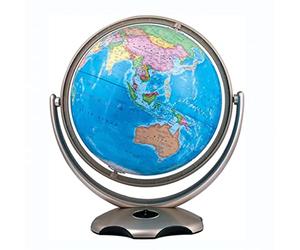 GPDNBIEU, con soporte Globo educativo mapa Luz LED de constelación Marcado texto claro