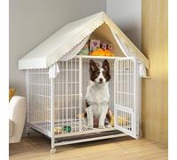 GPDNBIEU, Decoración Interior Casa for Mascotas Jaula for Perros for con Bandeja extraíble Caja for for Puerta Cerradura Muebles for Cajas for(White)