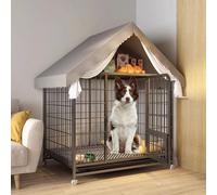 GPDNBIEU, Decoración Interior Casa for Mascotas Jaula for Perros for con Bandeja extraíble Caja for for Puerta Cerradura Muebles for Cajas for(Black)