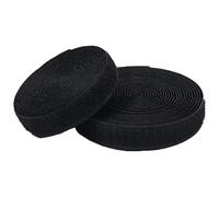 GPDNBIEU, For Coser Tiras Anchas de Nailon no Autoadhesivas, Sujetadores for Ropa, reparación Telas y dobladillos(Black,20MM x 5 Yards)