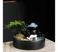 GPDNBIEU Fuentes de Escritorio, con luz LED de Niebla y Rueda hidráulica, for decoración Interior del hogar, Mesa, Escritorio, Oficina Patio(C)