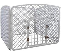 GPDNBIEU, Jaula for Mascotas Valla for Antiescape Interior Cerradura De Metal Grande Plegable for Perros Y Gatos 39,4 *, 30,3 Pulgadas,Blanco