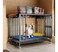GPDNBIEU, Jaula for Perros de Tubo Cuadrado Grande y Mediano, Muebles for Jaula for, Tres Lados, Resistente a roer morder, con Almohadilla for los pies(78 cm L x 51 cm W x 65 cm H)