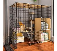 GPDNBIEU, Jaulas for Gatos de Interior Grande, Jaula for, Parque for Mascotas, for Perros, Gato for, recinto Metal, Red for Ejercicios, Valla for Patio, pequeña con Puerta(111 * 75 * 109CMc)