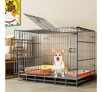 GPDNBIEU, Jaulas for Perros medianos, caseta for en Interiores, for, Jaula Plegable for Mascotas, no Requiere instalación, fácil de Limpiar(60x42x50cm)