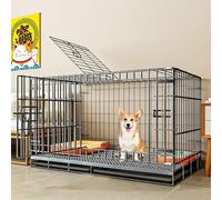 GPDNBIEU, Jaulas for Perros medianos, caseta for en Interiores, for, Jaula Plegable for Mascotas, no Requiere instalación, fácil de Limpiar(100x60x70cm)
