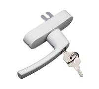 GPDNBIEU, Manija de arco con cerradura interior-exterior baño abierto balcón puente roto manija ventana aluminio marco interior y exterior(Wit)