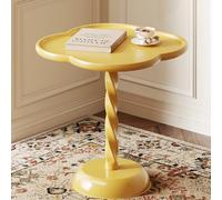 GPDNBIEU, Mesa Auxiliar Redonda, Mesa de Pedestal Decorativa, pequeña Martini, Sala Estar for sofá, Silla, Patio(/Yellow a,40CM)