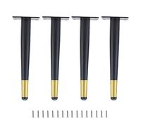 GPDNBIEU, Muebles Negros, Muebles de Bricolaje, Cono Recto/Cono Oblicuo, for Mesa Centro, Mueble TV, Armario(Blackwithgold,50cm19.7/in)