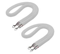 GPDNBIEU, Paquete de 2 cuerdas barreras seguridad for teatro conciertos hotel(Gray,0.6m/2ft/24inch)