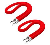 GPDNBIEU, Paquete de 2 cuerdas barreras seguridad for teatro conciertos hotel(Red,0.6m/2ft/24inch)
