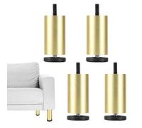 GPDNBIEU, Patas de gabinete aleación Aluminio, Ajustables, for tocador, Mesa Centro, reposapiés, Base for el hogar, Paquete 4(Gold,8cm/3.1in)