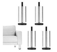 GPDNBIEU, Patas de gabinete aleación Aluminio, Ajustables, for tocador, Mesa Centro, reposapiés, Base for el hogar, Paquete 4(Silver,15cm/5.9in)