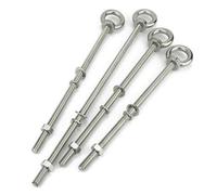 GPDNBIEU, Perno de argolla elevación tuerca 1 pieza - 14 piezas Tuercas M5 M6 M8 Tornillo acero inoxidable 304 Ojo pez Agujero deslizante duradero(M5x40mm)