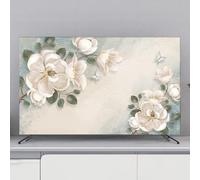 GPDNBIEU, Protector de Pantalla con Estampado Flores Cubierta 32-80 Pulgadas for decoración Sala Estar televisores y monitores LED/LCD(Flower1,37-39inch)