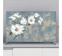 GPDNBIEU, Protector de Pantalla con Estampado Flores Cubierta 32-80 Pulgadas for decoración Sala Estar televisores y monitores LED/LCD(Flower2,80inch)