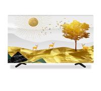 GPDNBIEU, Protector de pantalla TV interior 32-80 pulgadas Cubierta for televisor LCD LED Obra arte europea Decoración sala estar for el hogar Escritorio colgante Curvo Universal(A,32IN)