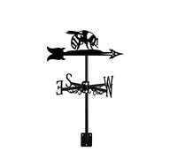 GPDNBIEU, Veleta de Viento for Montaje en Techo Metal Decorativo Negro for Insectos, Veleta for Exteriores, for jardín, Granja, casa, Patio, Mantis(Wasp)