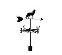 GPDNBIEU, Weathervane Wolf King Adorno de Metal Veleta Indicador dirección del Viento Montaje en Techo for decoración Patio jardín Granja, F(G)