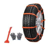 GPECTIFO 10 Piezas de Cadena de Nieve Cadena Antideslizante portátil de la Cadena de la Cadena de Emergencia Cadena de neumáticos 165 mm-295 mm / 6.4-11.6 Pulgadas