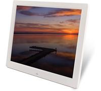 GPECTIFO 15-Inch LED HD Digital Photo Frame Electronic Photo Frame Advertising Player Ultra-Thin Narrow Bezel(Bianco)