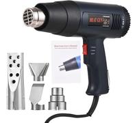 GPECTIFO 1800W Heat Gun Kit Industrial Hot Air Gun LCD Digital Temperature-Controlled Portable Handheld Heat Blower