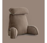 GPECTIFO Cojín for acurrucarse, cojín de Apoyo Lumbar, cojín de Cama con cojín for el Cuello extraíble, Gran cojín for Leer un Libro o Jugar(Coffee Color)