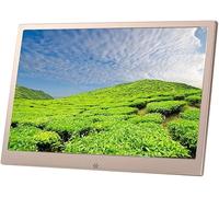 GPECTIFO Digital Photo Frame 15-Inch Home Electronic Photo Album Ultra-Thin Narrow Bezel Video Player(Champagne Gold)