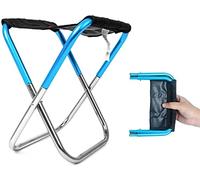 GPECTIFO Folding Chair The New Outdoor Simple Folding Stool Mini Portable Barbecue Fishing Folding Chair Train Line Up Maza Stool(BLU)