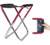 GPECTIFO Folding Chair The New Outdoor Simple Folding Stool Mini Portable Barbecue Fishing Folding Chair Train Line Up Maza Stool(Rosso)