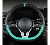 GPKFOLQM Funda Volante Coche, para Audi A3 8P 8L 8V S3 RS3 Q3 S Linie 2014-2023 Protectora Volante Antideslizante Transpirable Funda Volante Accesorios De Estilo De Coche,D-D