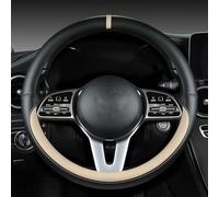 GPKFOLQM Funda Volante Coche, para Audi A3 8P 8L 8V S3 RS3 Q3 S Linie 2014-2023 Protectora Volante Antideslizante Transpirable Funda Volante Accesorios De Estilo De Coche,E-O